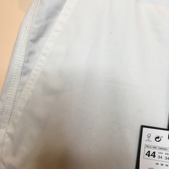 ZARA MEN’S LOOSE FIT WHITE CHINO WITH BELT 34/27 - Picture 5 of 8